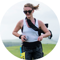Ally Head Running across a hill on Run2Paris Ally Head Running across a hill on Run2Paris